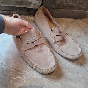 New Republic By Mark McNairy Driving Loafer Shoes 10.5 Tan Leather Slip On Grip